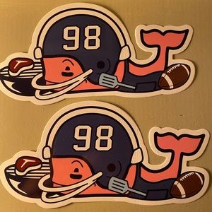 Two vineyard vines football stickers
